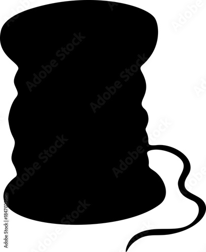 Thread Spool Silhouette Icon