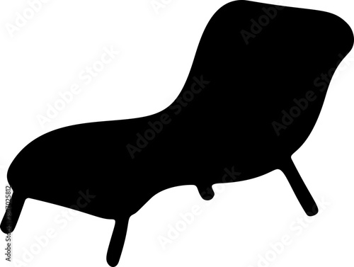 Chaise Lounge Silhouette Icon