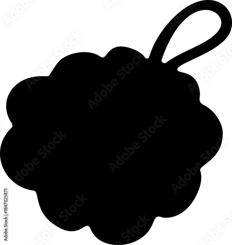 Bath Pouf Solid Icon