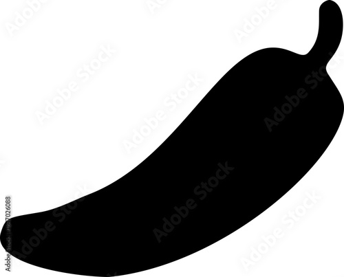 Chili Pepper Silhouette Icon