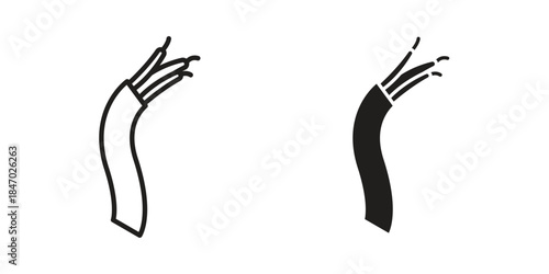 Wires icon element in flat simple style. Thin stroke editable icons