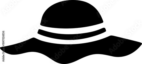 Sun Hat Silhouette Icon