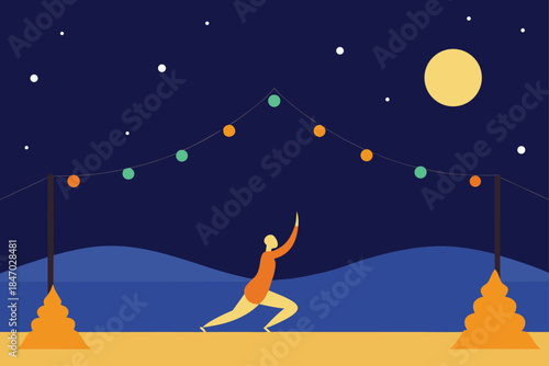 vector-illustration-nighttime-beach-yoga-under-stars