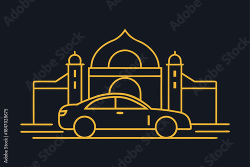 vector-poster-luxury-gold-car-silhouette