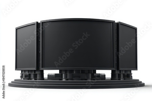 Versatile Jumbotron Design: Blank Displays Perfect for Events, Presentations, and Competitive Sports in a Stadium Setting