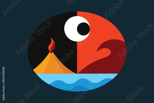 yin-yang-composition-fire-volcano-calm-night