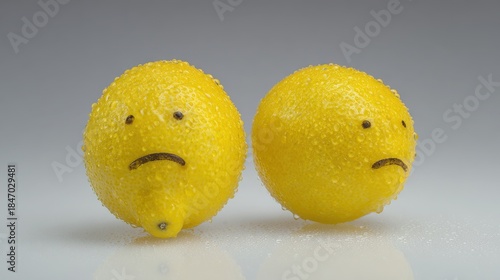 When Life Hands You Citrus: An Isolated Yellow Lemon Symbolizing Sorrow and Unhappiness