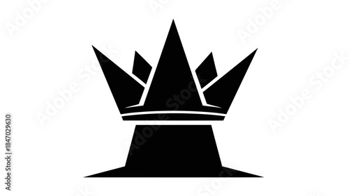 A stylized black crown symbol with sharp points and a base.