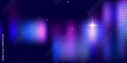 Old photo light leak overlay effect with colorful gradient. Camera film filter. Abstract retro lens flare effect background. Frame screen with dust and bokeh noise. Blur refraction vector backdrop.