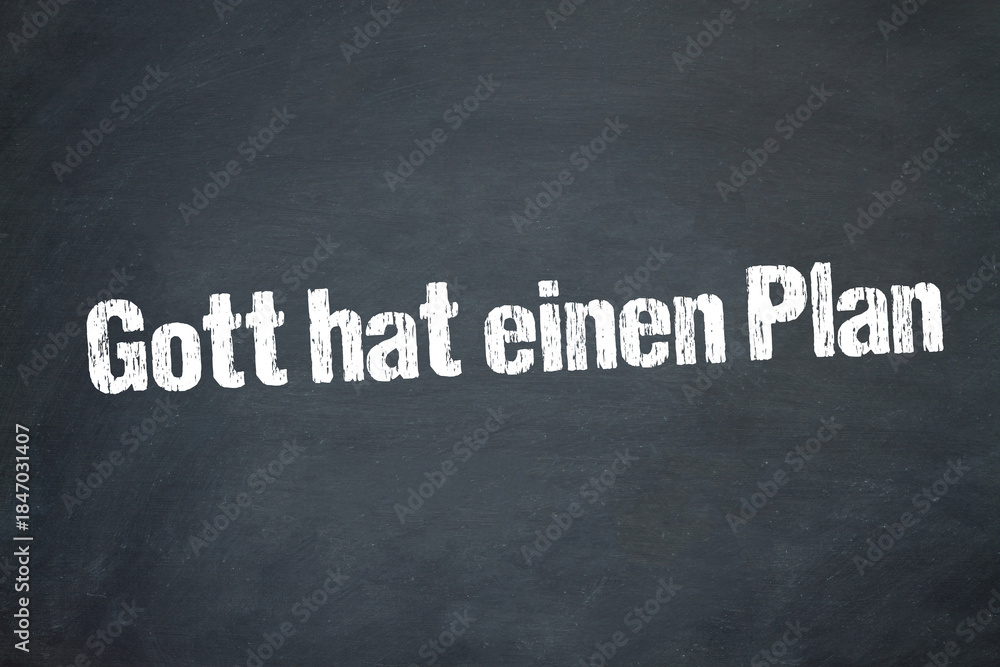 Obraz premium Gott hat einen Plan