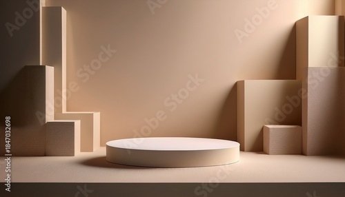 Wallpaper Mural Vertical Minimal Product Podium Background for Social Media Advertising Torontodigital.ca