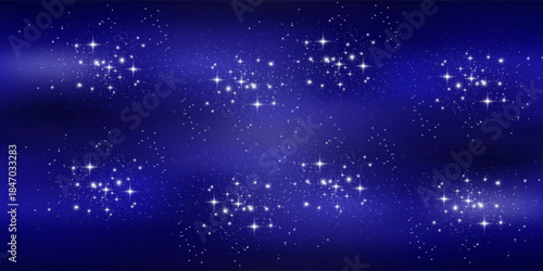 Starry vector sky. Seamless pattern