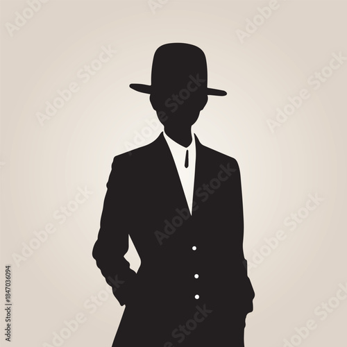 Model silhouette. simple minimal vector design like icon