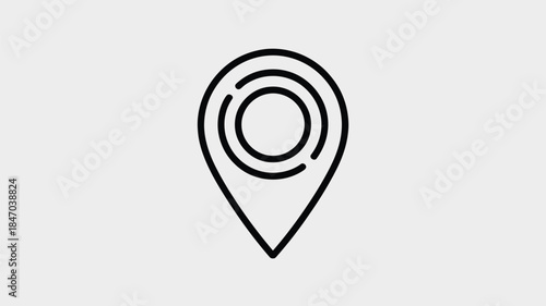 Modern map pin icon for navigation and location services