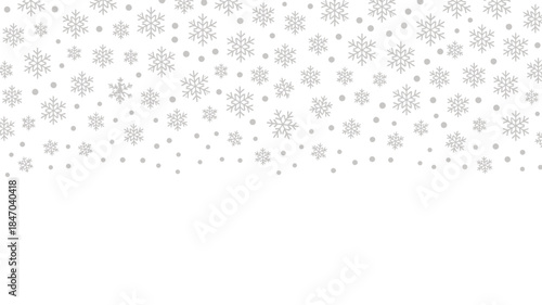 Winter snowflake pattern on white background for holiday designs