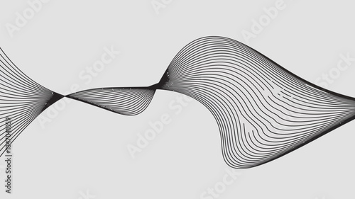 Dynamic waveform pattern with smooth lines and curves