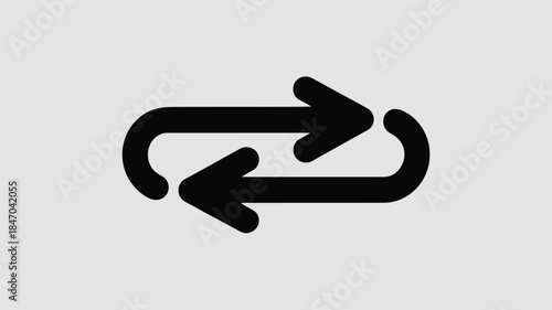 Circular arrows exchanging data in seamless loop