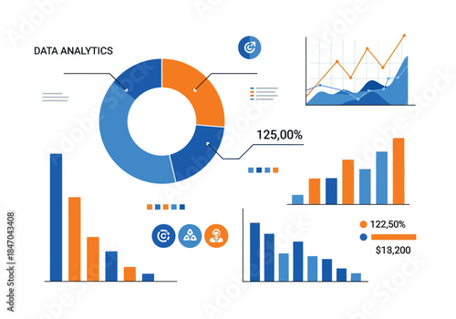 Data Analytics Charts and Graphs Visualizations.