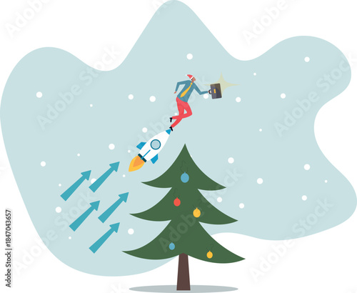 Financial growth, innovation boost profit or sales, increase investment earning or stock market rising up,about a man and his life.