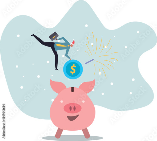 Saving money, investment or financial profit, earning growth, save money for future or wealth and deposit.about a man and his life.