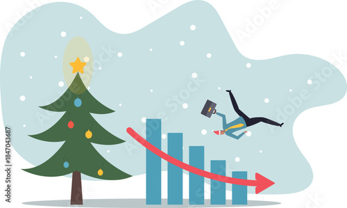 Stock market plunged falling down, economic crash, investing failure or mistake, price drop, recession, investment.about a man and his life.