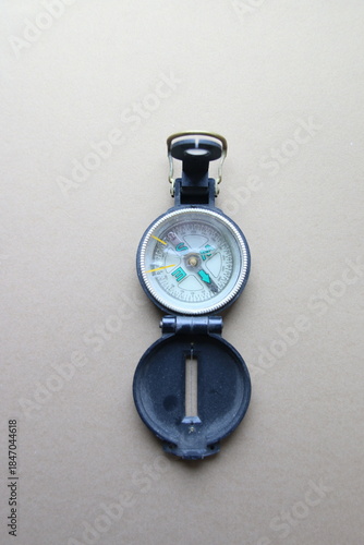 Magnetic compass. Travel, geography, navigation, tourism concept.