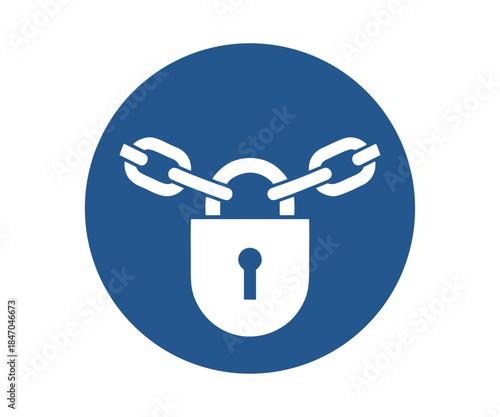 ISO 7010 M028 Keep locked sign. Obligation sign pictogram vector design and illustration.