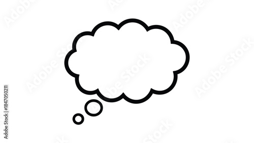 Simple thought bubble for creative expression and communication