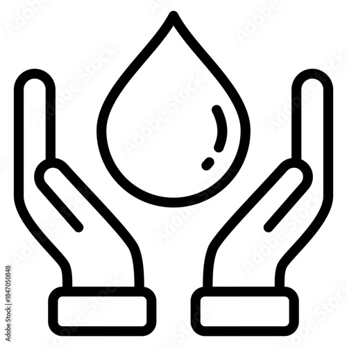 Water Conservation  Icon Element For Design