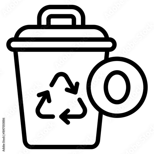 Zero Waste  Icon Element For Design