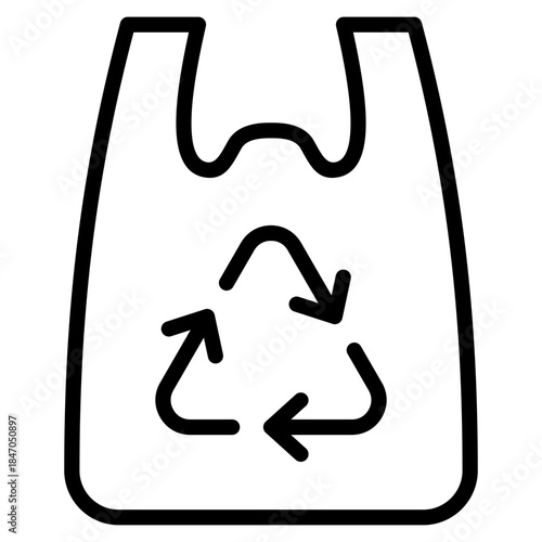 Reusable Bag  Icon Element For Design