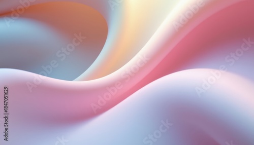 Soft Abstract Background with Fluid Waves in Pastel Colors for Creative Projects and Design Use