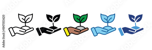 Organic Farming Icon Set Multiple Style Collection
