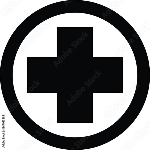Medical cross symbol for healthcare