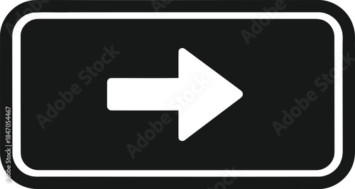 Minimalist right arrow button