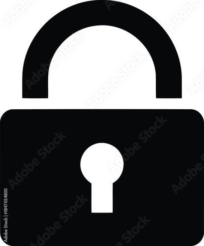 Secure lock icon for protection