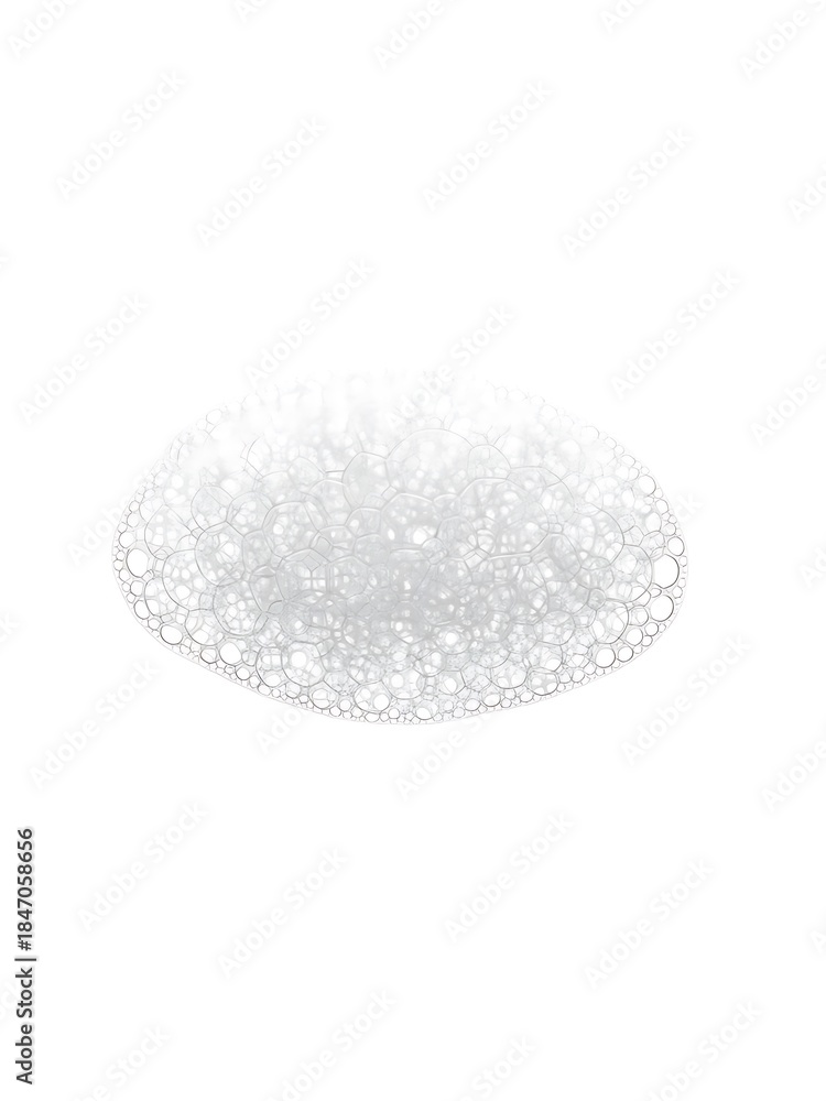 Fototapeta premium Gray Bubbles Cluster on White Background