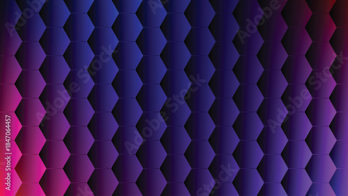 Vibrant 3d geometric pattern with colorful gradient hues and shapes