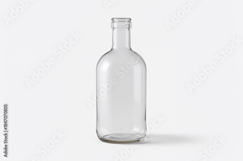 Wallpaper Mural Crystal Clear Glass Bottle with Rounded Shape on White Background Torontodigital.ca