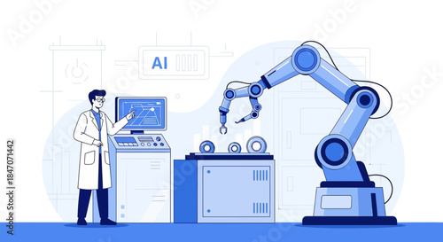 Artificial intelligence and robotic automation in manufacturing for efficiency and precision