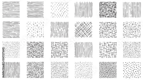 Abstract Grimy Material Vector Set – Grunge & Fractured Textures, Architectural Backgrounds, Mosaic Patterns, Stone & Tile Illustrations for Interior and Wall Design
