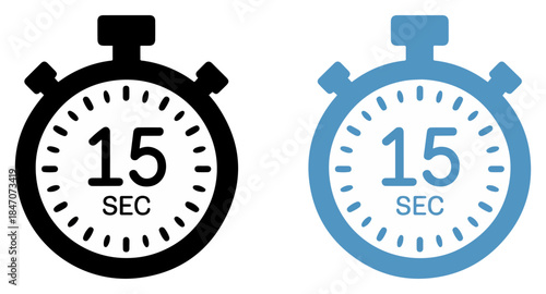 15 seconds timer stopwatch icon