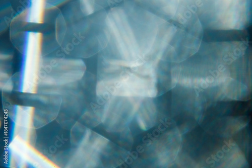 Lens Flare. Light over black background. Easy to add overlay or screen filter over photos. Abstract sun burst with digital lens flare background. Gleams rounded and hexagonal shapes, rainbow halo. big