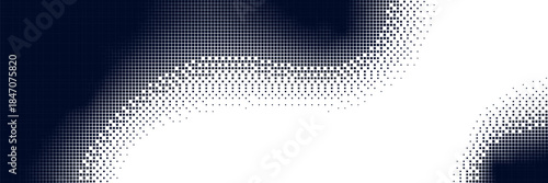 Bitmap gradation background with a pixel pattern gradient. 8-bit retro style glitch effect. Grey texture with halftone grain.