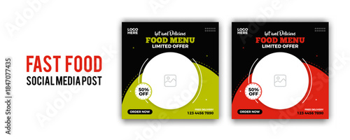 Food advertisement Post vector.