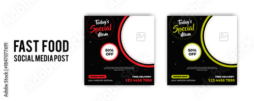 Food advertisement Post vector.