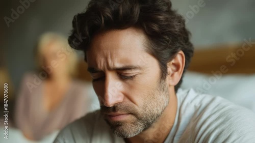 Adult male experiencing profound personal distress, facing intimate difficulties, concerns about sexual function, male potency problems, relationship challenges.