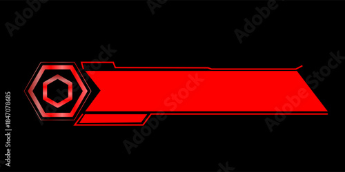 Futuristic lower third in the high resolution. Element of hud interface. Lower Third for a title, TV news, information call box bars, and news channels. Modern information callouts illustration.