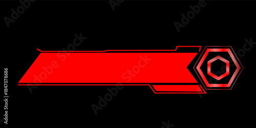 Futuristic lower third in the high resolution. Element of hud interface. Lower Third for a title, TV news, information call box bars, and news channels.