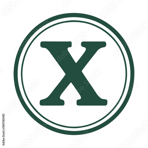 letter X icon logo seal vector on white background
Vector stamp icon